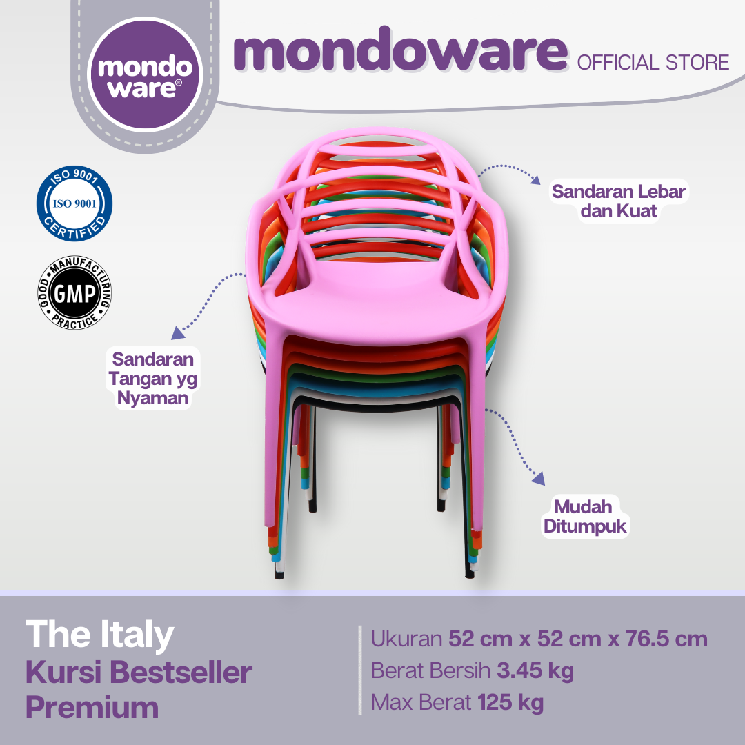Kursi Bestseller Rumah Premium - Italy Chair - Mondoware Plastik R161